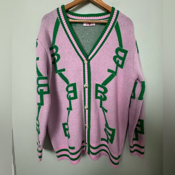 Buddy Love Varsity Cardigan Varsity‎ Cardigan Dress in Parfait Size Small - Picture 6 of 12